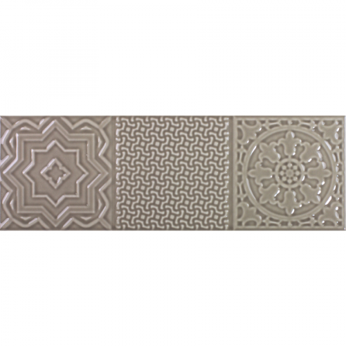 Плитка Monopole Ceramica Esencia Relieve Gris Brillo 10x30 см