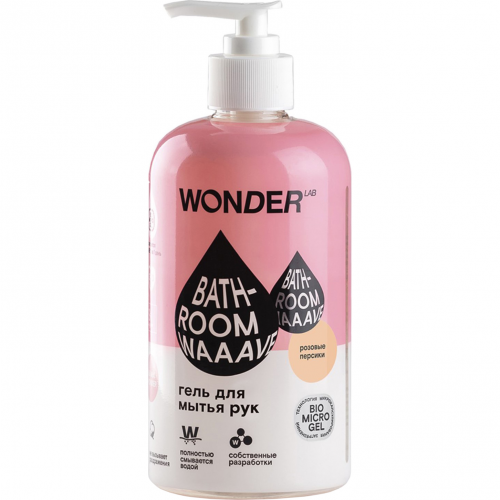 Гель для мытья рук Wonder Lab Bathroom Waaave Розовые персики 500 мл