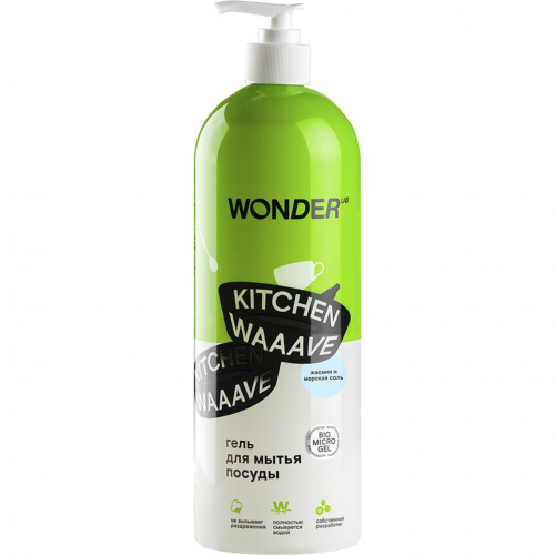 Гель для мытья посуды Wonder Lab Kitchen Waaave Жасмин и морская соль 1 л