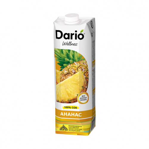 Сок Dario Wellness Ананасовый 1 л