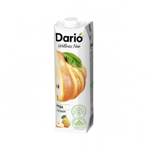 Нектар Dario Wellness Грушевый с мякотью 1 л