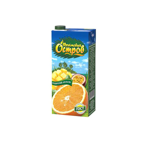 Напиток сокосодержащий Фруктовый остров Тропический апельсин 930 мл