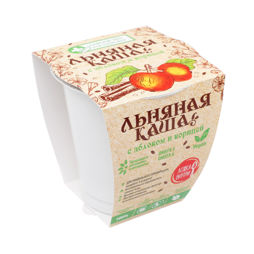 Каша льняная Лакомства для здоровья Яблоко, корица 50 г