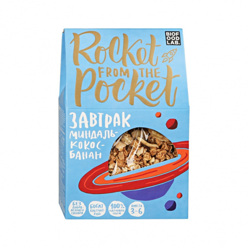 Готовый завтрак Rocket From The Pocket Миндаль, кокос, банан 270 г