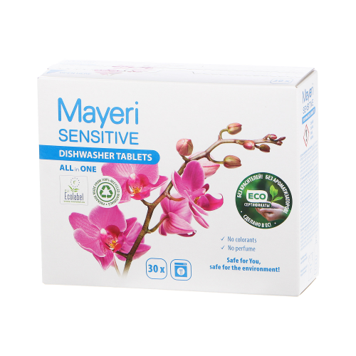 Таблетки для посудомоечной машины Mayeri Sensitive All in 1 30 шт