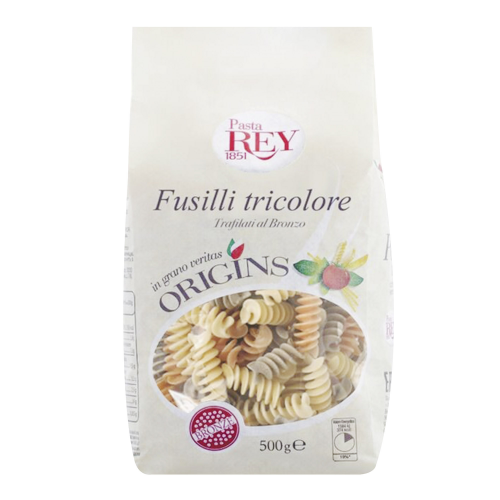 Макаронные изделия Pasta Rey Fusilli tricolore Trafilati al Bronzo 500 г