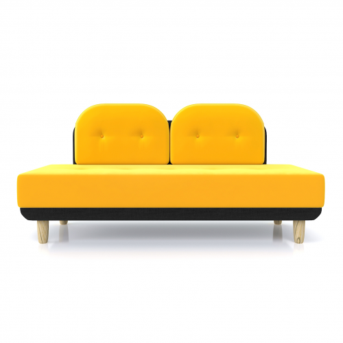 Диван AS Тера 192x80x91 желтый велюр