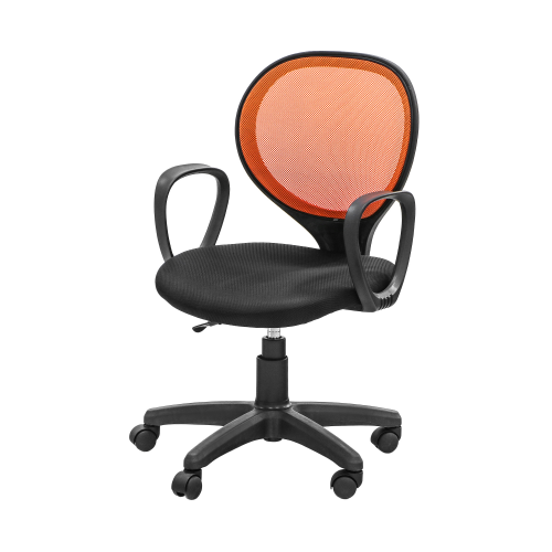 Кресло Dikline "Орфан" ткань оранжевая/черная