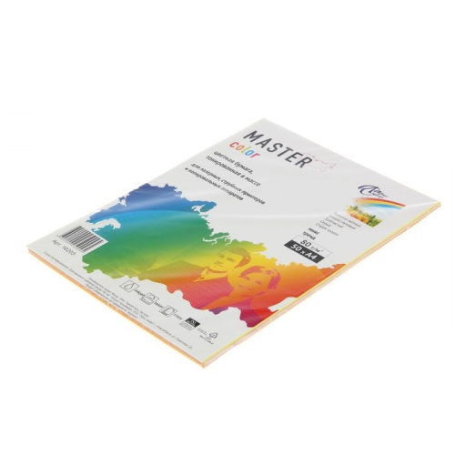 Бумага офисная цветная 50 л 80 г/м2 А4 Master Color MIX Trend 5 цветов