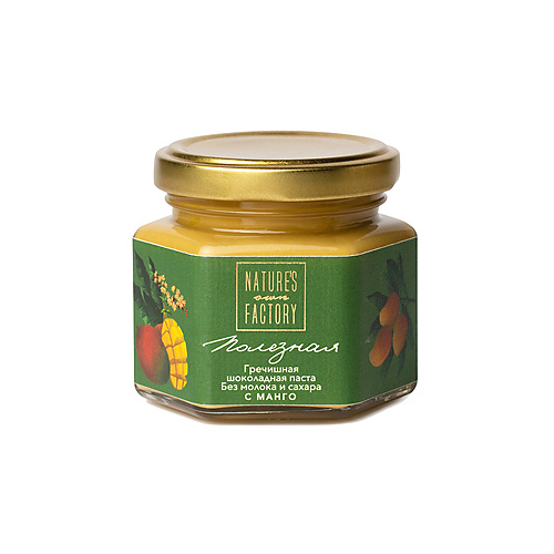Гречишная шоколадная паста Nature's own Factory Natfact без молока и сахара с манго 120 г