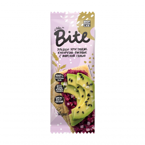 Хлебцы Bite кукурузно-рисовые с морской солью 30 г
