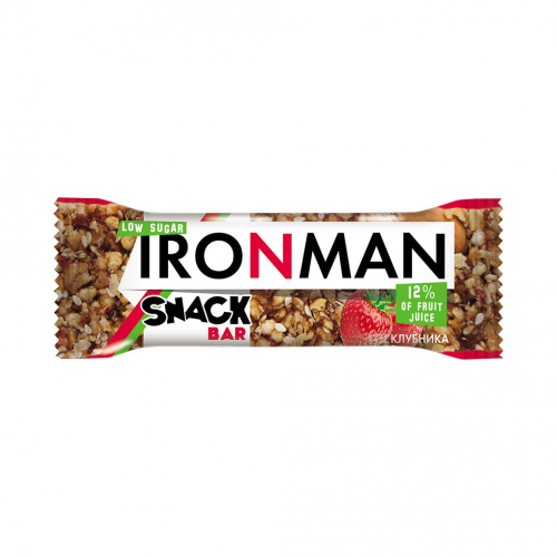 Спортивный батончик Ironman Snack Bar Клубника 40 г