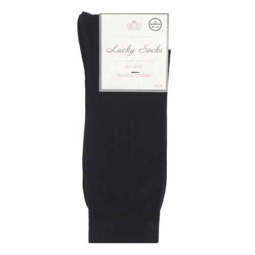Носки мужские однотонные Lucky Socks синие 1 пара 25