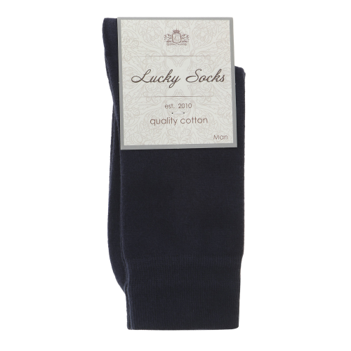 Носки мужские однотонные Lucky Socks синие 1 пара 29-31