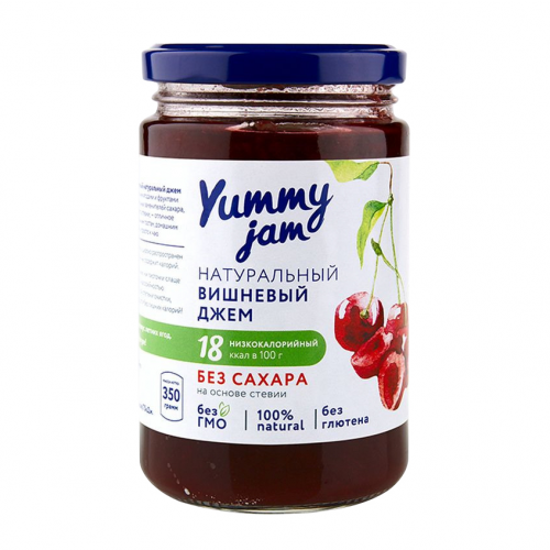 Джем Yummy вишневый, без сахара 350 г