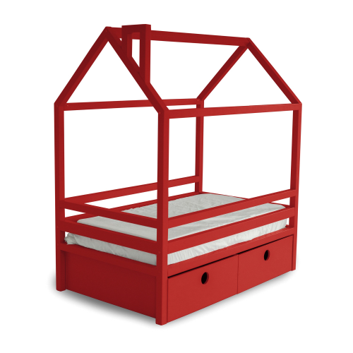 Кровать AS Джина box 80x190 красная