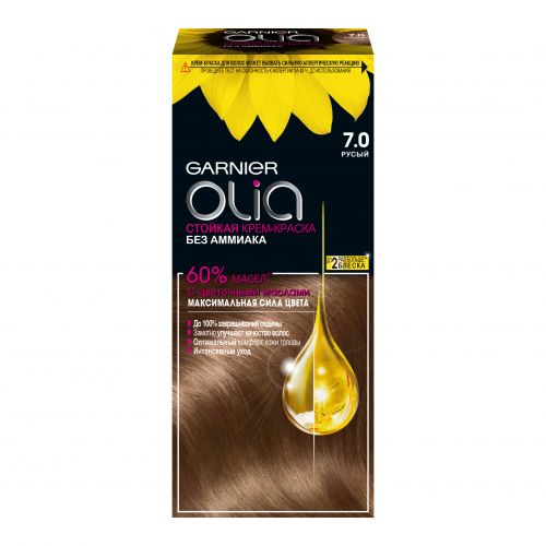 Стойкая крем-краска Garnier Olia 7.0 Русый (C6286500)