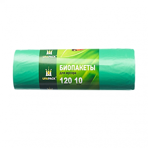 Мешки для мусора UFAPACK зеленые 120 л 10 шт