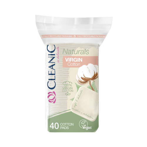 Ватные диски Cleanic Naturals Virgin Cotton квадратные 40 шт