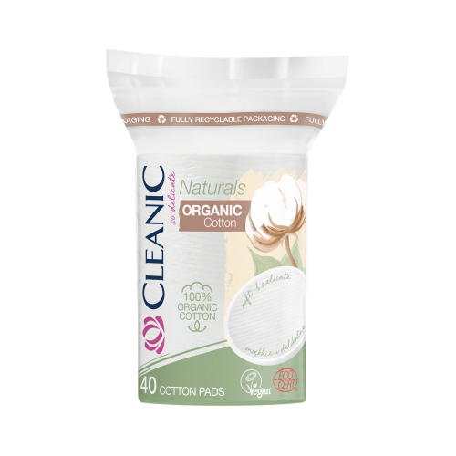 Ватные диски Naturals Organic Cotton овальные 40 шт