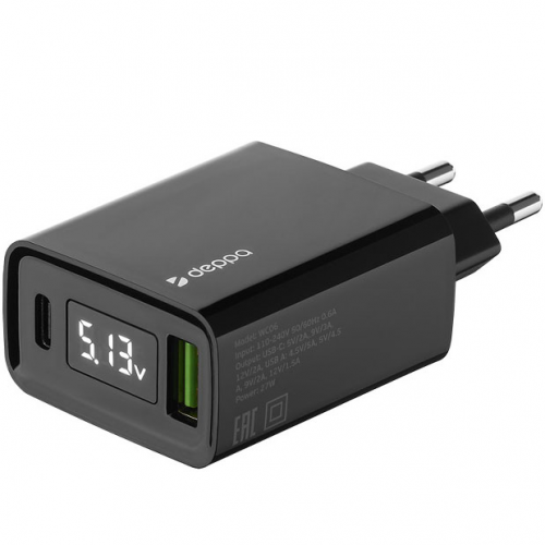 Сетевое зарядное устройство DEPPA Wall Charger 11395 USB A + USB-C