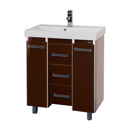 Тумба Мисти Джулия 90 qv с 3 ящиками конус коричневая
