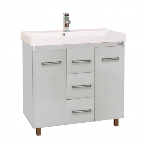 Тумба Мисти Джулия 90 qv с 3 ящиками прямая бел/white