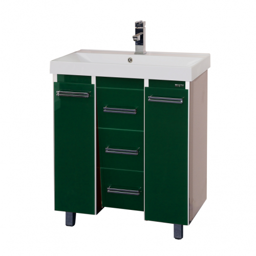 Тумба Мисти Джулия 105 qv с 3 ящиками конус зеленая