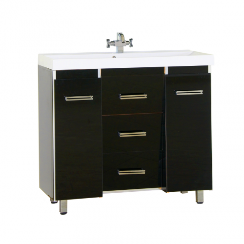 Тумба Мисти Джулия 105 qv с 3 ящиками конус коричневая
