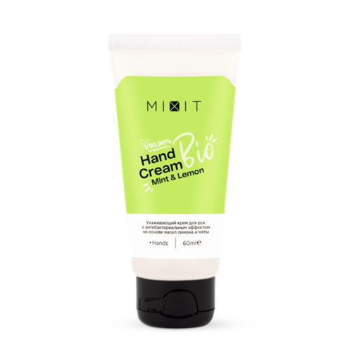Ухаживающий крем для рук Bio Hand Cream Mint&Lemon с антибактериальным эффектом 60 мл