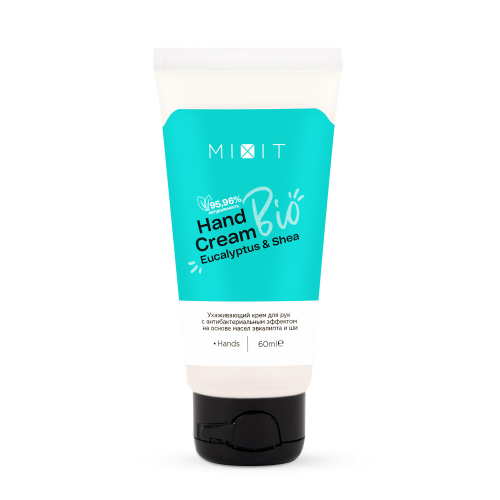 Ухаживающий крем для рук Bio Hand Cream Eucalyptus & Shea с антибактериальным эффектом 60 мл