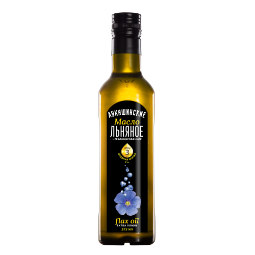 Масло Лукашинские льняное, 375 мл