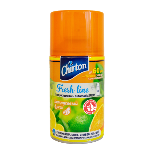 Сменный баллон для автоматического освежителя воздуха Chirton Fresh Line "Цитрусовый фреш"