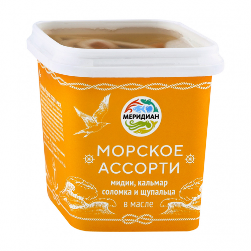 Морское ассорти Меридиан в масле, 250 г