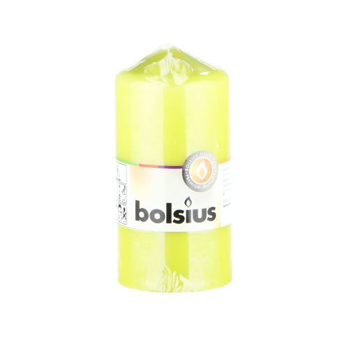 Свеча декоративная Bolsius 12х6 см лайм