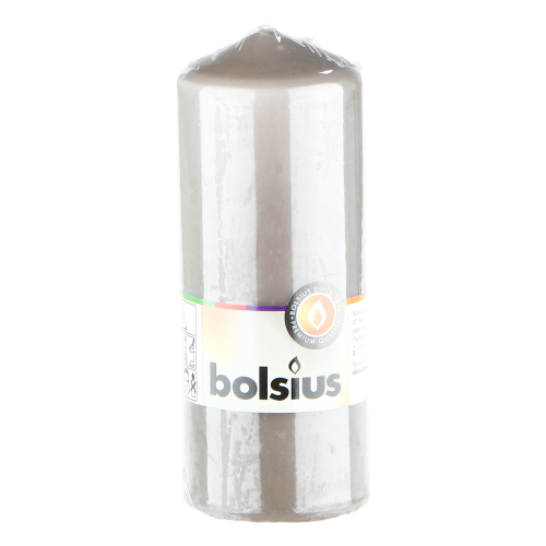 Свеча декоративная Bolsius 15х6 см warm grey