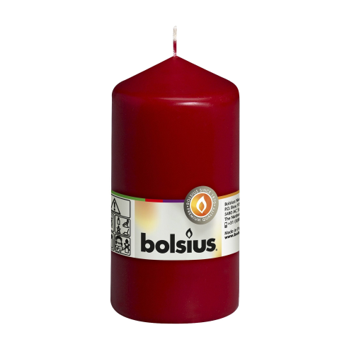Свеча-столбик Bolsius 13x7 темно-красная