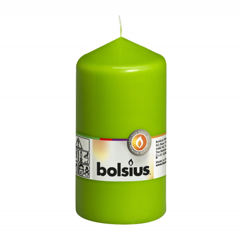 Свеча-столбик Bolsius 13x7 лаймовая