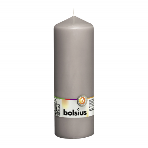 Свеча-столбик Bolsius 20x7 серая