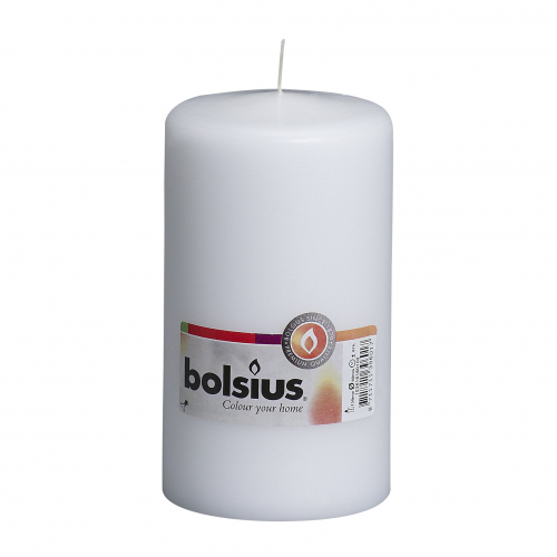 Свеча-столбик Bolsius 15x8 белая