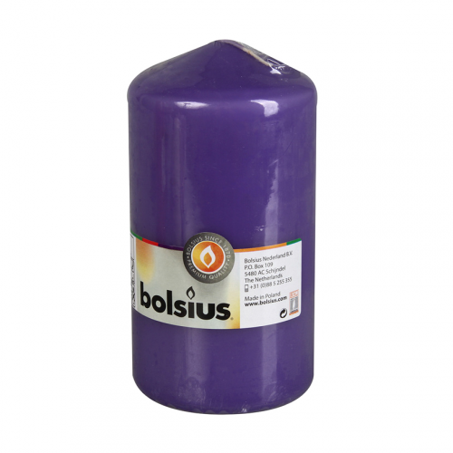 Свеча-столбик Bolsius 15x8 ультрафиолетовая