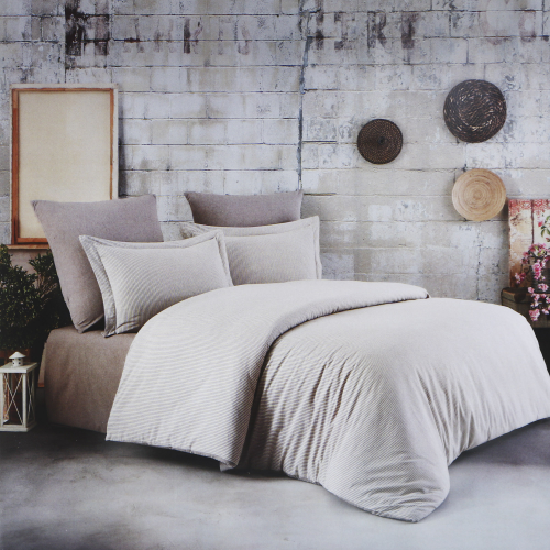Постельный комплект Colors of fashion king size crincle cream aft-019