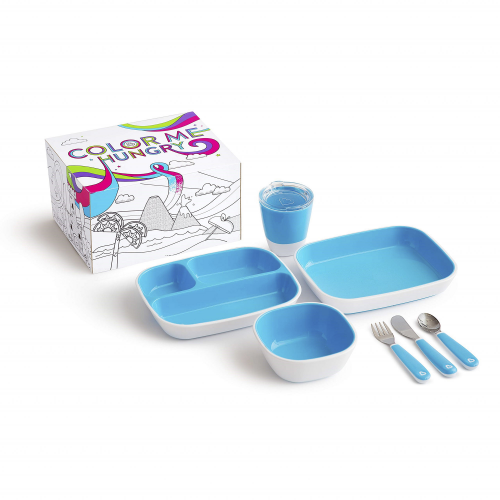 Набор посуды Munchkin Splas 7 предметов голубой