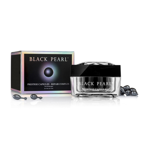 Омолаживающие и восстанавливающие капсулы Black Pearl Premium с жемчужным порошком и минералами Мертвого моря 40 шт