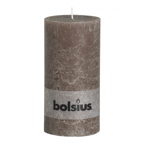 Свеча Bolsius block Rustic 20x10 темно-серая