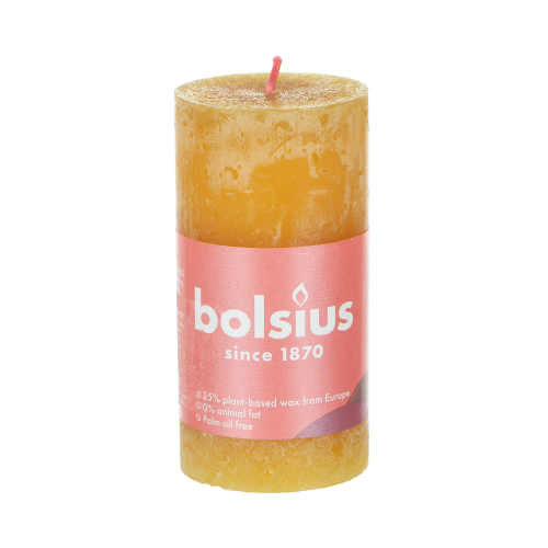 Свеча Bolsius shine 100/50 медово-желтая