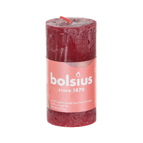 Свеча Bolsius shine 100/50 красный бархат