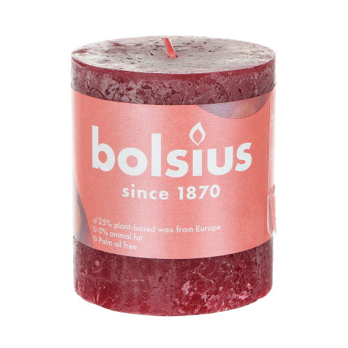 Свеча Bolsius shine 80/68 красный бархат