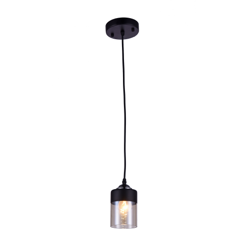 Подвес J-light KENNY 3109/1P E27*1*60W черный/хром/черный/прозрачный
