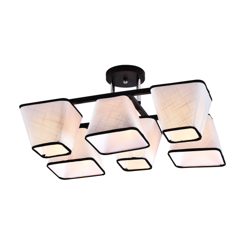 Люстра потолочная J-light SPECTRE 2354/6C E27*6*60W черный/белый